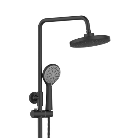 Душевая система Orange Thermo T02S3-912b c термостатом, черный матовый